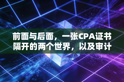 前面与后面，一张CPA证书隔开的两个世界，以及审计师在账目数字背后的真实人生