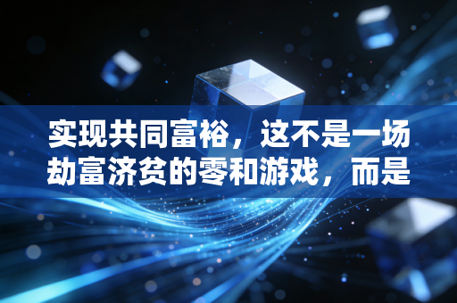 实现共同富裕,这不是一场劫富济贫的零和游戏,而是我们每个人向上攀登的阶梯
