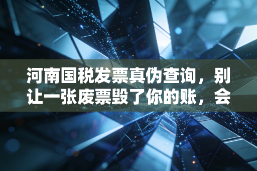 详细阅读:河南国税发票真伪查询,别让一张废票毁了你的账,会计人必看的避坑指南 河南国税发票真伪查询,别让一张废票毁了你的账,会计人必看的避坑指南