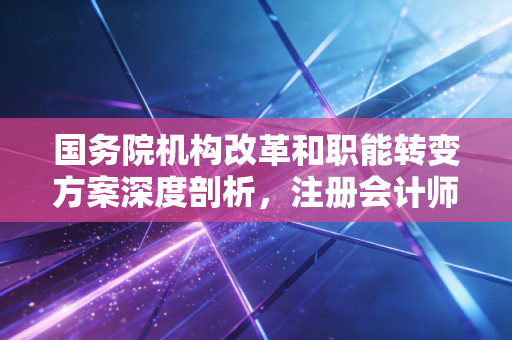 国务院机构改革和职能转变方案深度剖析，注册会计师行业如何在这场大变局中破局与立身