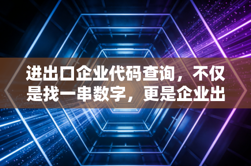 进出口企业代码查询,不仅是找一串数字,更是企业出海的生死状