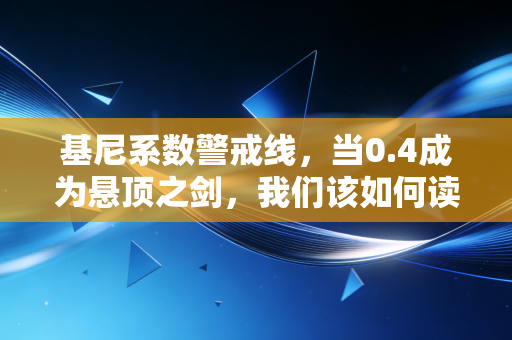 基尼系数警戒线，当0.4成为悬顶之剑，我们该如何读懂这本财富账本？