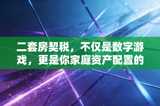 二套房契税,不仅是数字游戏,更是你家庭资产配置的隐形关卡