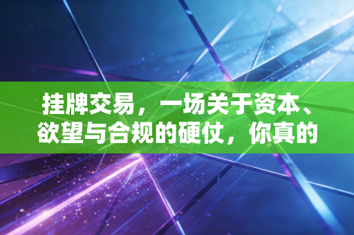 挂牌交易，一场关于资本、欲望与合规的硬仗，你真的准备好了吗？