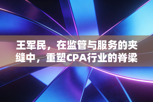 王军民，在监管与服务的夹缝中，重塑CPA行业的脊梁