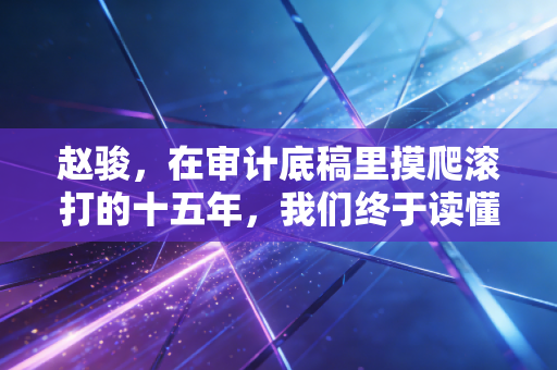 赵骏,在审计底稿里摸爬滚打的十五年,我们终于读懂了专业二字的重量