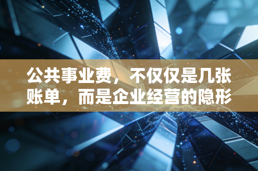 公共事业费,不仅仅是几张账单,而是企业经营的隐形体检表