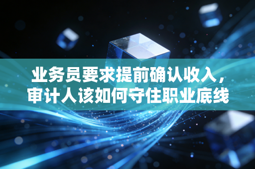业务员要求提前确认收入,审计人该如何守住职业底线?