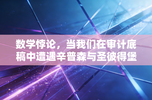 数学悖论，当我们在审计底稿中遭遇辛普森与圣彼得堡的幽灵