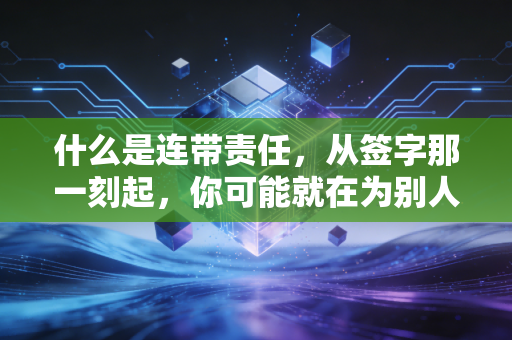 什么是连带责任，从签字那一刻起，你可能就在为别人的错误买单