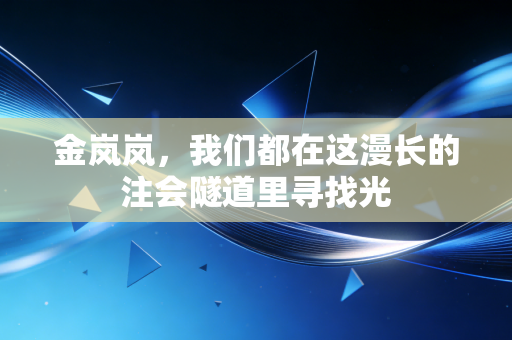 金岚岚,我们都在这漫长的注会隧道里寻找光