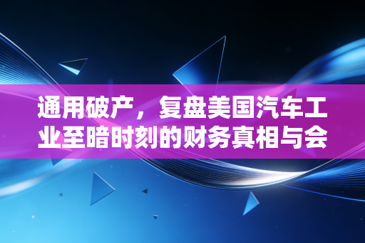 详细阅读:通用破产,复盘美国汽车工业至暗时刻的财务真相与会计启示 通用破产,复盘美国汽车工业至暗时刻的财务真相与会计启示