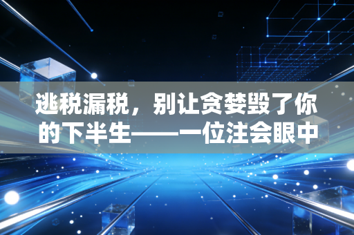 逃税漏税,别让贪婪毁了你的下半生——一位注会眼中的税务真相