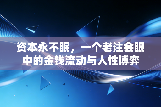 资本永不眠，一个老注会眼中的金钱流动与人性博弈
