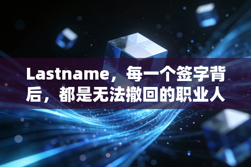 Lastname,每一个签字背后,都是无法撤回的职业人生