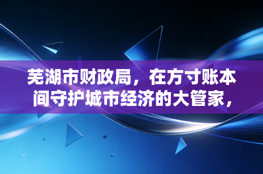 芜湖市财政局,在方寸账本间守护城市经济的大管家,我们会计人眼中的变与不变