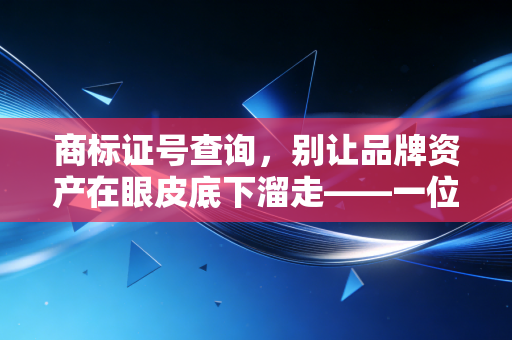 商标证号查询，别让品牌资产在眼皮底下溜走——一位注会眼中的品牌保卫战