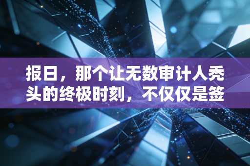 报日，那个让无数审计人秃头的终极时刻，不仅仅是签个字那么简单