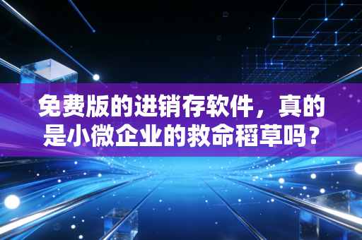 免费版的进销存软件，真的是小微企业的救命稻草吗？一位资深注会的掏心窝子话
