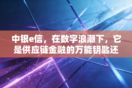 中银e信，在数字浪潮下，它是供应链金融的万能钥匙还是会计眼中的双刃剑？