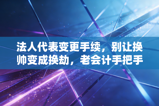 法人代表变更手续,别让换帅变成换劫,老会计手把手教你避坑指南