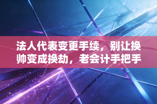 法人代表变更手续,别让换帅变成换劫,老会计手把手教你避坑指南