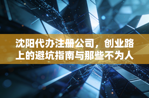 沈阳代办注册公司,创业路上的避坑指南与那些不为人知的行业真相