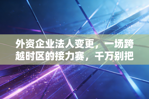 外资企业法人变更,一场跨越时区的接力赛,千万别把它想简单了