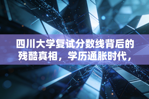 四川大学复试分数线背后的残酷真相,学历通胀时代,会计人还要不要死磕名校?