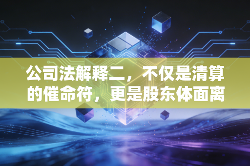 公司法解释二，不仅是清算的催命符，更是股东体面离场的护身符