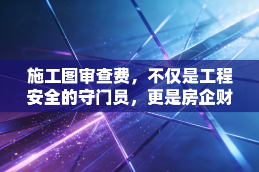 详细阅读:施工图审查费,不仅是工程安全的守门员,更是房企财税处理中的隐形博弈 施工图审查费,不仅是工程安全的守门员,更是房企财税处理中的隐形博弈