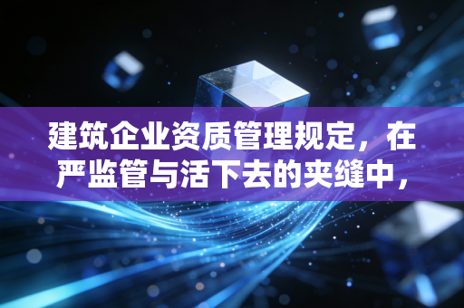 建筑企业资质管理规定,在严监管与活下去的夹缝中,企业如何突围?