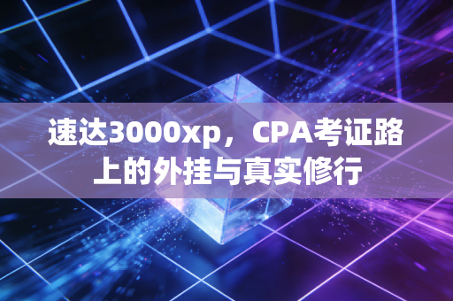 详细阅读:速达3000xp,CPA考证路上的外挂与真实修行 速达3000xp,CPA考证路上的外挂与真实修行