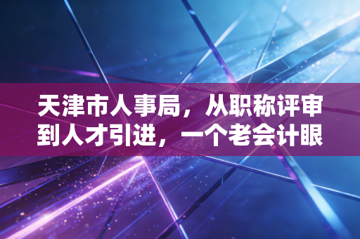 天津市人事局,从职称评审到人才引进,一个老会计眼中的变迁与机遇