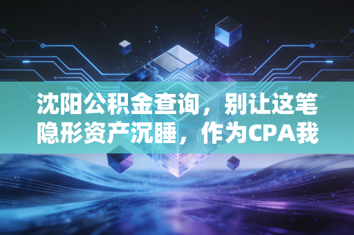 沈阳公积金查询，别让这笔隐形资产沉睡，作为CPA我想和你聊聊查账背后的门道