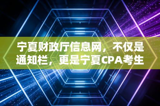 宁夏财政厅信息网，不仅是通知栏，更是宁夏CPA考生的精神灯塔与职业风向标
