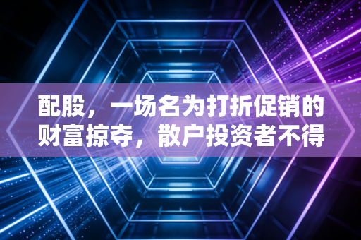 详细阅读:配股,一场名为打折促销的财富掠夺,散户投资者不得不防的隐形陷阱 配股,一场名为打折促销的财富掠夺,散户投资者不得不防的隐形陷阱