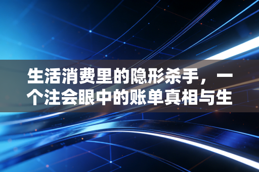 生活消费里的隐形杀手,一个注会眼中的账单真相与生存智慧