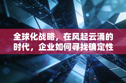 全球化战略,在风起云涌的时代,企业如何寻找确定性的锚点?