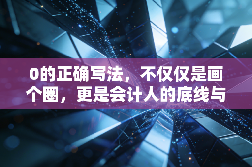 0的正确写法，不仅仅是画个圈，更是会计人的底线与信仰