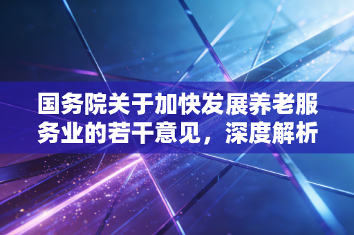 国务院关于加快发展养老服务业的若干意见，深度解析银发经济下的投资蓝海与会计视角