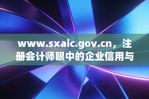 www.sxaic.gov.cn,注册会计师眼中的企业信用与年报背后的真相