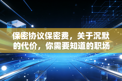 保密协议保密费,关于沉默的代价,你需要知道的职场真相