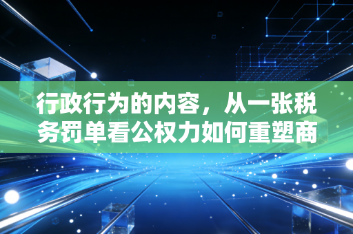 行政行为的内容,从一张税务罚单看公权力如何重塑商业命运