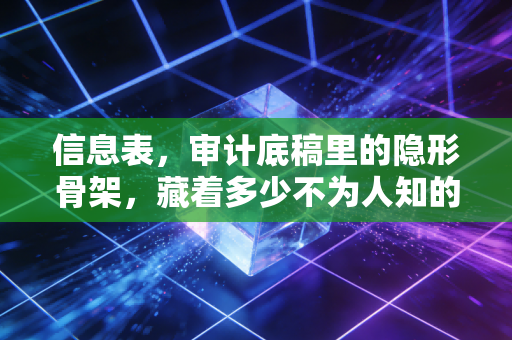 信息表，审计底稿里的隐形骨架，藏着多少不为人知的秘密？