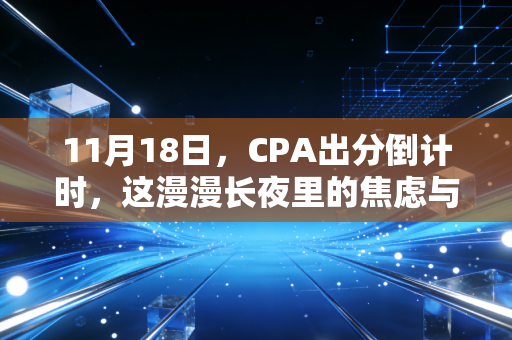 11月18日,CPA出分倒计时,这漫漫长夜里的焦虑与救赎