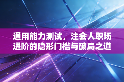 通用能力测试，注会人职场进阶的隐形门槛与破局之道