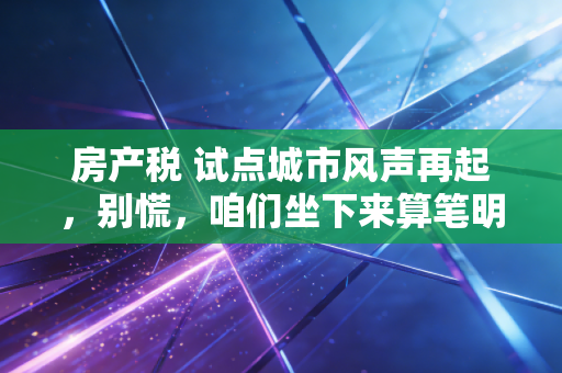 房产税 试点城市风声再起,别慌,咱们坐下来算笔明白账