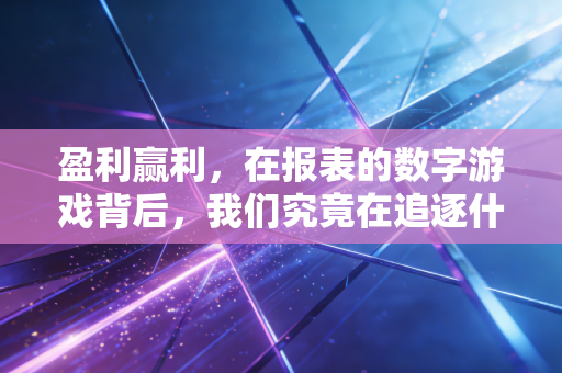 盈利赢利，在报表的数字游戏背后，我们究竟在追逐什么？
