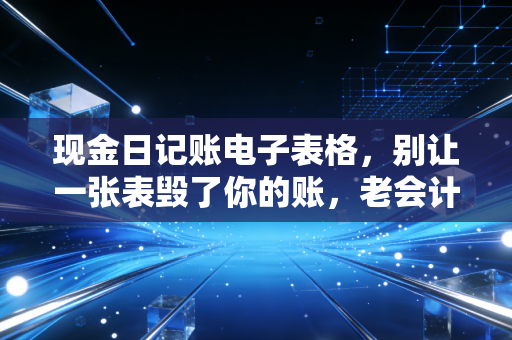 现金日记账电子表格,别让一张表毁了你的账,老会计教你如何驾驭它